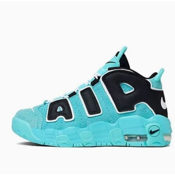 Nike Air More Uptempo Light Aqua Sneakers AA1554-403 PS Size 12C - Picture 1 of 11